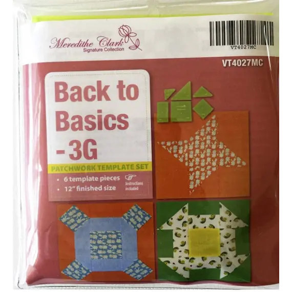 Back To Basics 3g Patchwork Template Set - Meredithe Clark