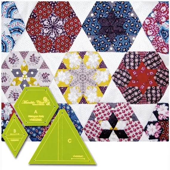 Hexagon Party Patchwork Template Meredithe Clarke Signature Collection