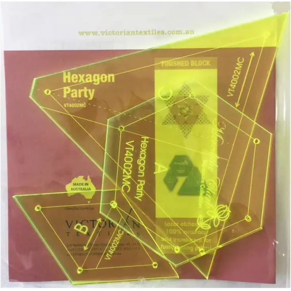Hexagon Party Patchwork Template Meredithe Clarke Signature Collection
