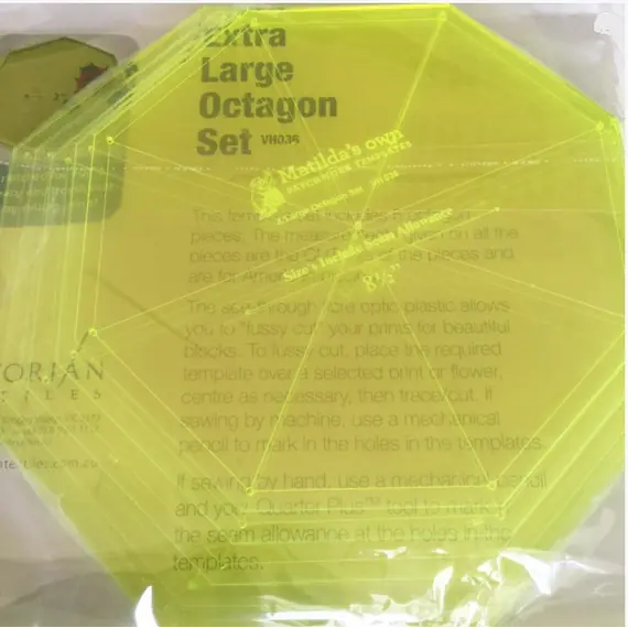Octagon Set Extra Large Patchwork Template Set Matilda's Own