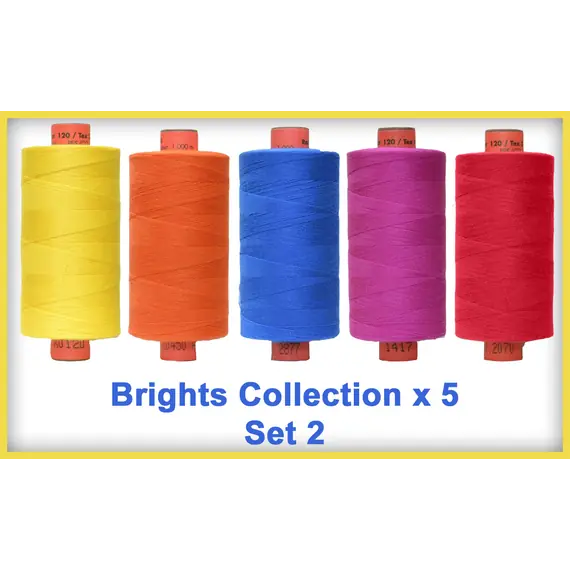 Brights x 5 Colour Set 2 Rasant Thread 1000M