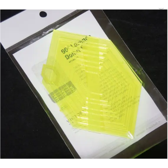 Lozenge (Elongated Hexagon) Donut Patchwork Template Set