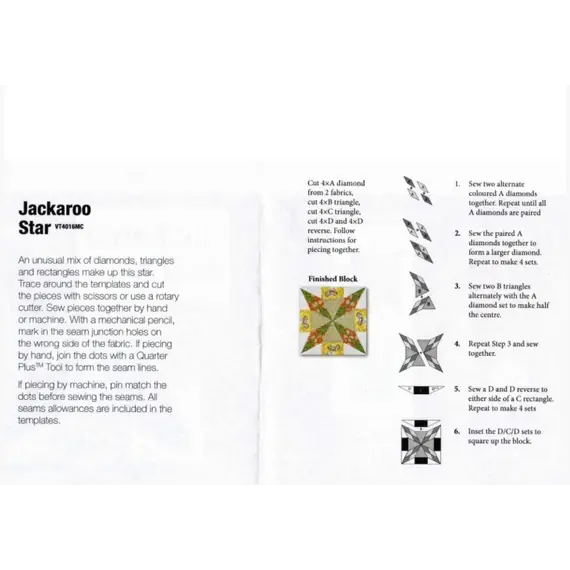 Jackaroo Star Patchwork Template Meredithe Clark