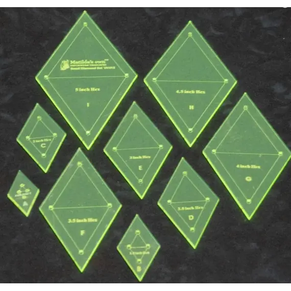 Diamond Set Small Patchwork Template Set Matilda's Own