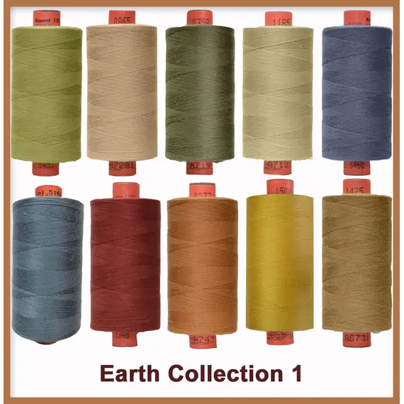 Earthy Toned 10 Colour Set 1 Rasant Thread 1000M