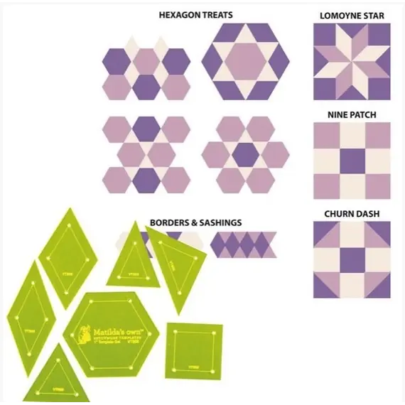 One Inch Mixed Set Patchwork Template Matilda's Own