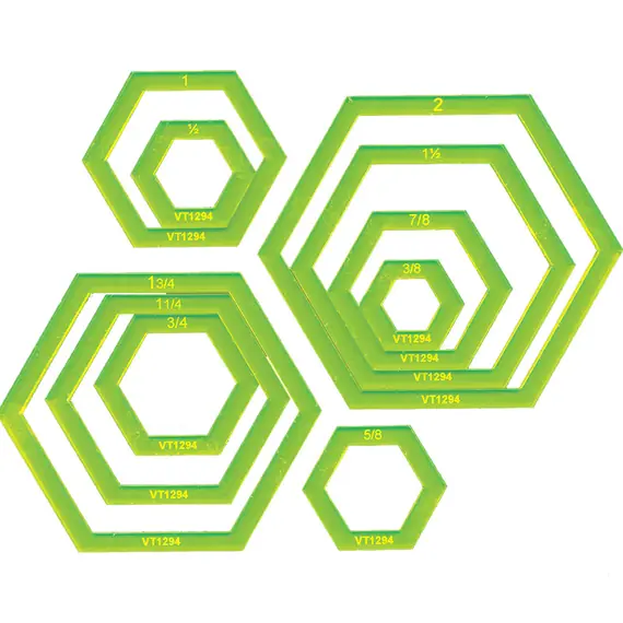 Hexagon Donut Patchwork Template Set Matilda's Own