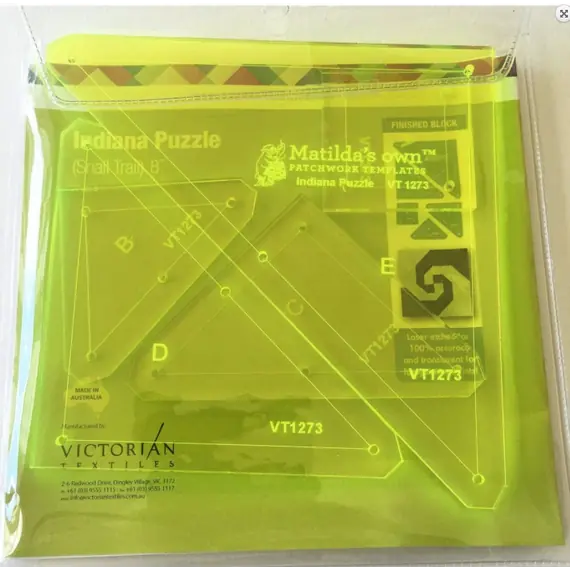 Indiana (Snail Trial) Patchwork Template Set Matilda's Own