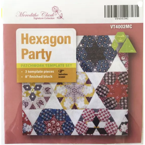 Hexagon Party Patchwork Template Meredithe Clarke Signature Collection