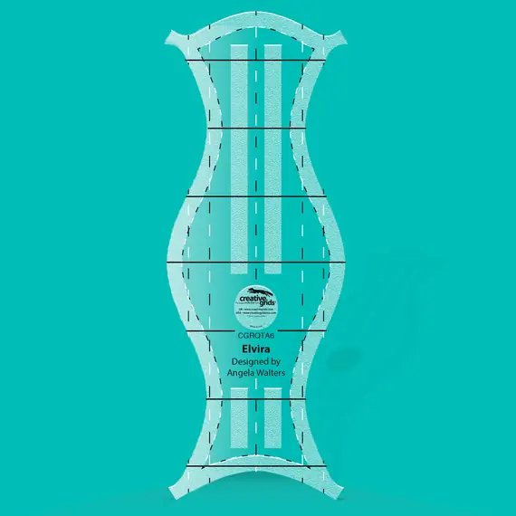 Elvira Creative Grids Non-Slip Free Motion Quilting Tool / Ruler SEE VIDEO