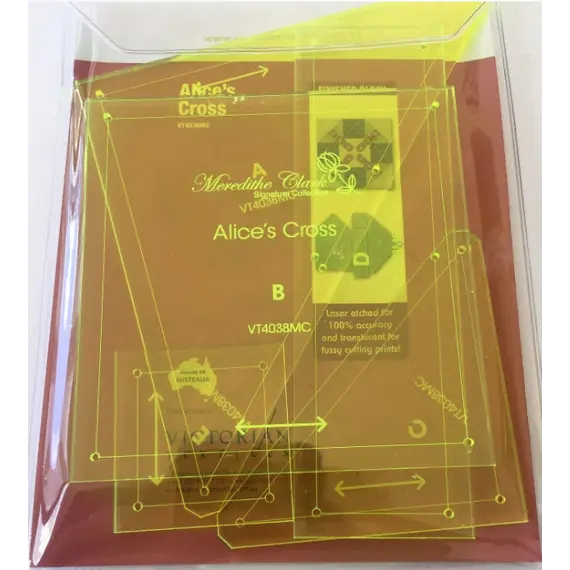 Alice's Cross Patchwork Template Meredithe Clark Signature Collection