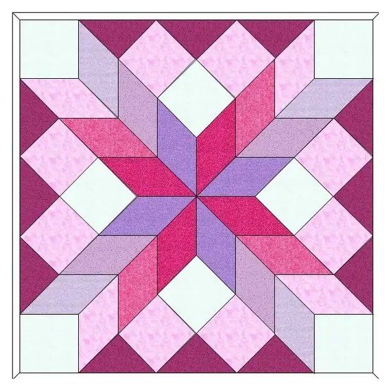 Carpenters Wheel 12" Patchwork Template Meredithe Clark Signature Collection