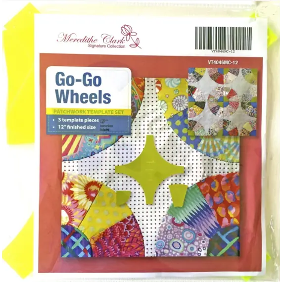 Go Go Wheels 12 Inch Patchwork Template Meredithe Clark Signature Collection