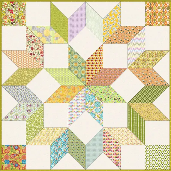 Carpenters Wheel 12" Patchwork Template Meredithe Clark Signature Collection