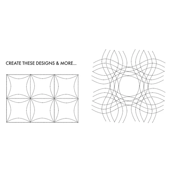 Elvira Creative Grids Non-Slip Free Motion Quilting Tool / Ruler SEE VIDEO