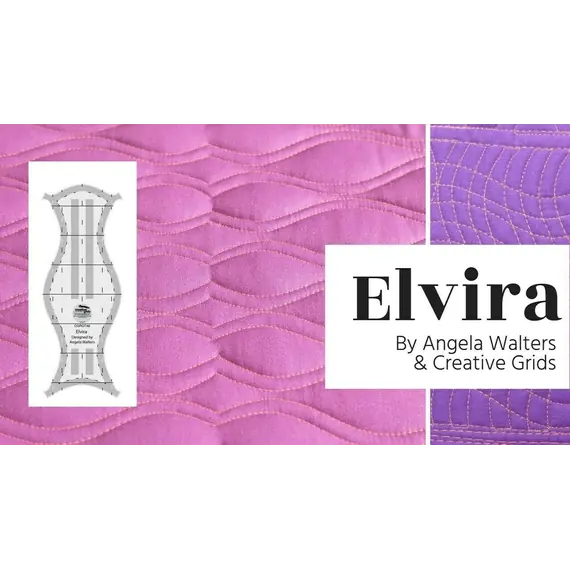 Elvira Creative Grids Non-Slip Free Motion Quilting Tool / Ruler SEE VIDEO