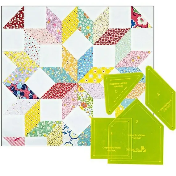 Carpenters Wheel 12" Patchwork Template Meredithe Clark Signature Collection
