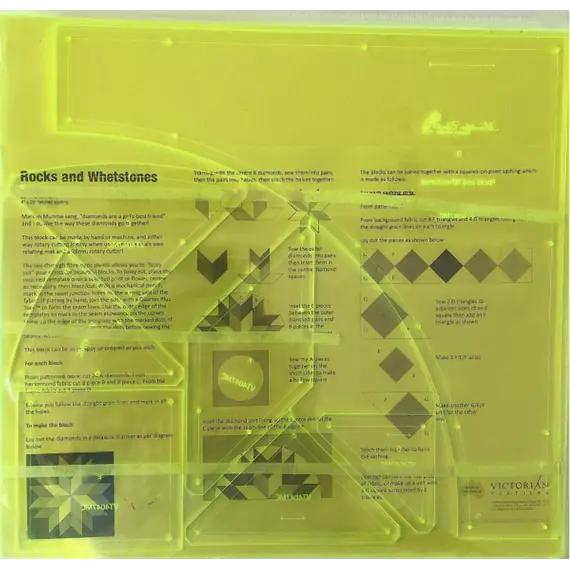 Rocks and Whetstones Patchwork Template Meredithe Clark Signature Collection