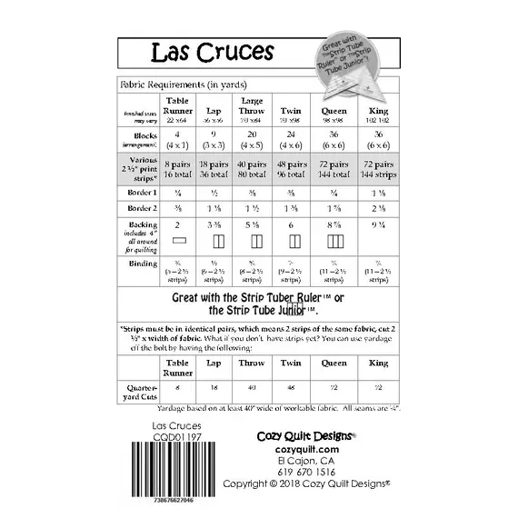 Las Cruces Pattern by Cozy Quilt Designs SEE VIDEO