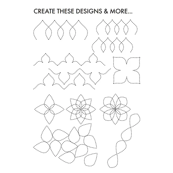 Taj Creative Grids Non-Slip Free Motion Quilting Tool / Ruler SEE VIDEO