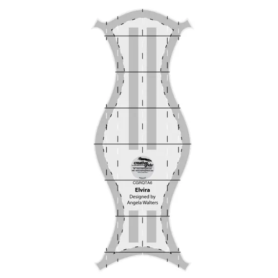 Elvira Creative Grids Non-Slip Free Motion Quilting Tool / Ruler SEE VIDEO