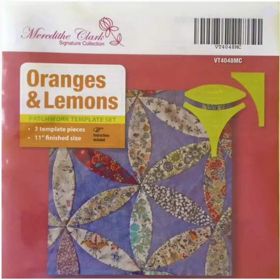 Orange and Lemons Patchwork Template Meredithe Clark Signature Collection