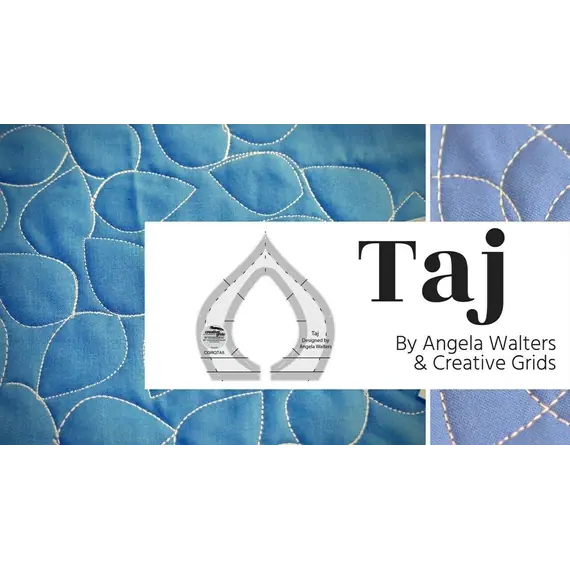 Taj Creative Grids Non-Slip Free Motion Quilting Tool / Ruler SEE VIDEO