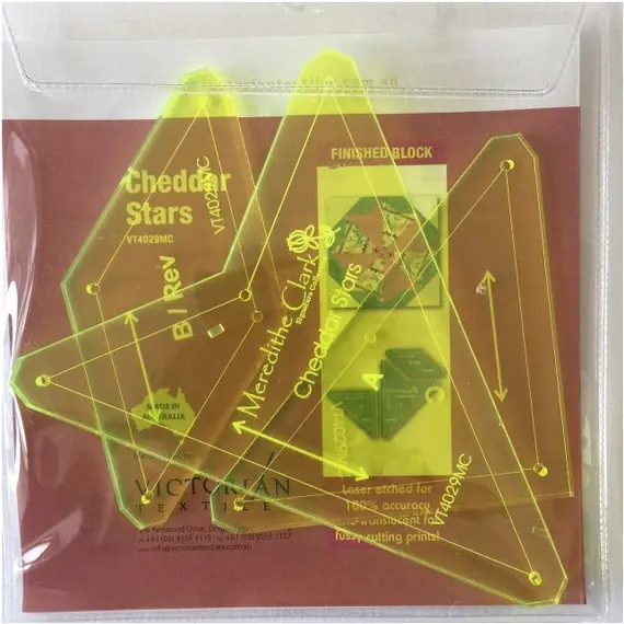 Cheddar Stars Patchwork Template Meredithe Clark Signature Collection
