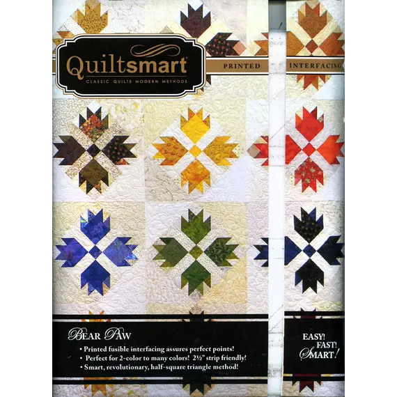 Bear Paw - Classic Pack by Quiltsmart - Printed Interfacing Pattern - SEE VIDEO