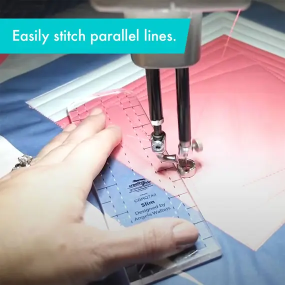 Slim Creative Grids Non-Slip Free Motion Quilting Tool / Ruler SEE VIDEO