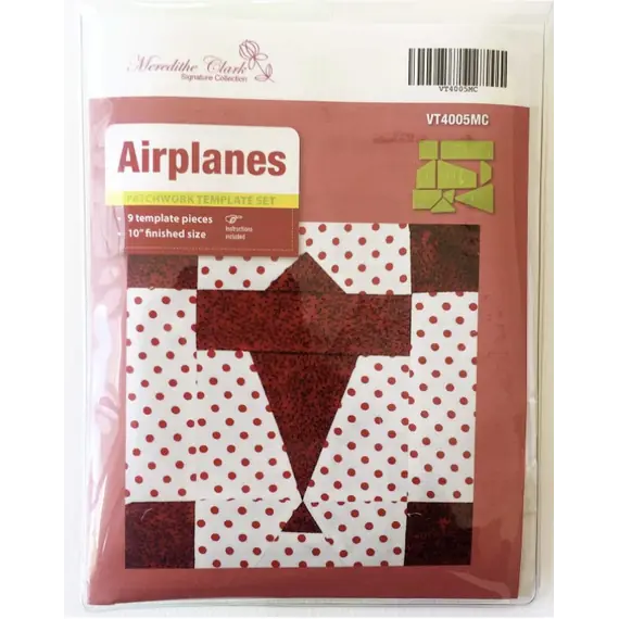Airplanes Patchwork Template - Meredithe Clarke Signature Collection