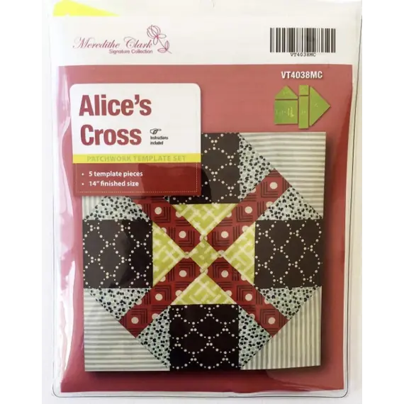 Alice's Cross Patchwork Template Meredithe Clark Signature Collection