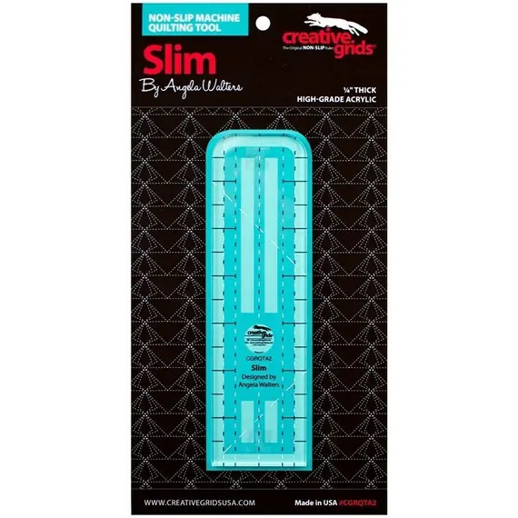Slim Creative Grids Non-Slip Free Motion Quilting Tool / Ruler SEE VIDEO