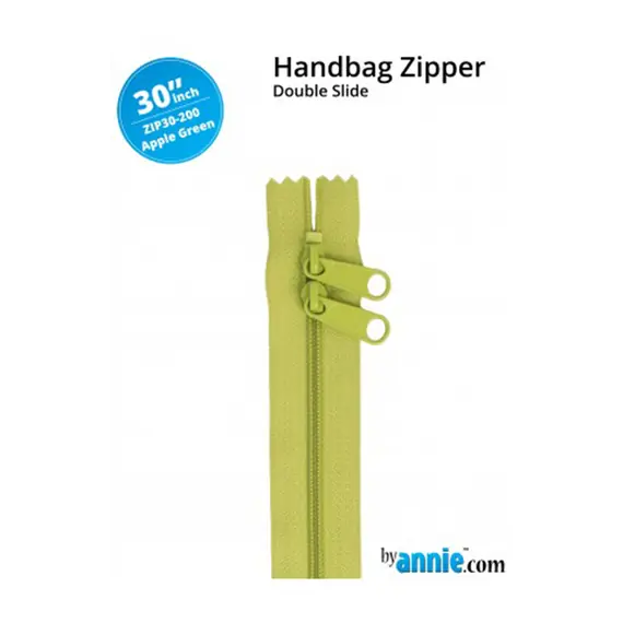 By Annie 30 Inch Handbag Zipper Apple Green - See Video