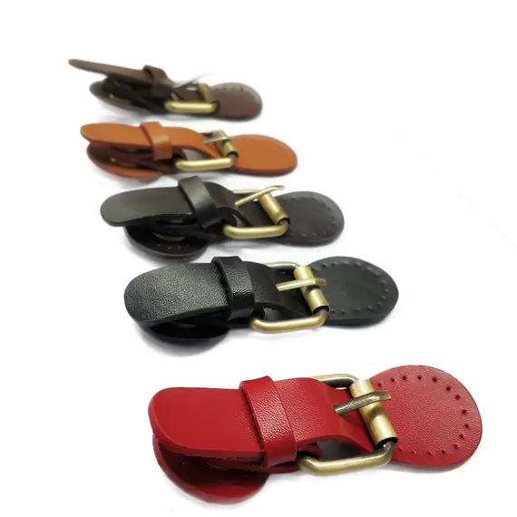 Genuine Leather 2 Piece Magnetic Bag Clasp Multiple Colours Available