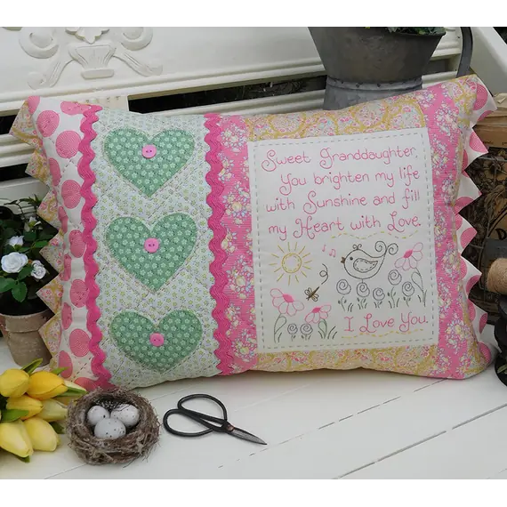Sweet Granddaughter - Cushion by Sally Giblin, The Rivendale Collection
