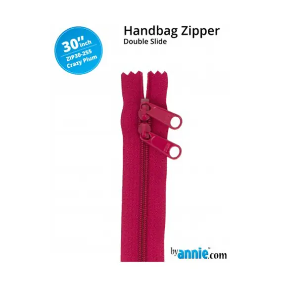 By Annie 30 Inch Handbag Zipper Crazy Plum - See Video
