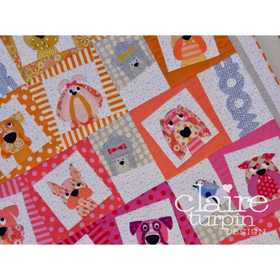 Dogface Applique Quilt Pattern by Claire Turpin Optional Template