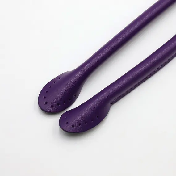 Genuine Leather Round Strap Ear Tab 50 cms Purple