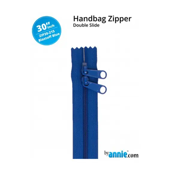 By Annie 30 Inch Handbag Zipper Blast Off Blue - See Video
