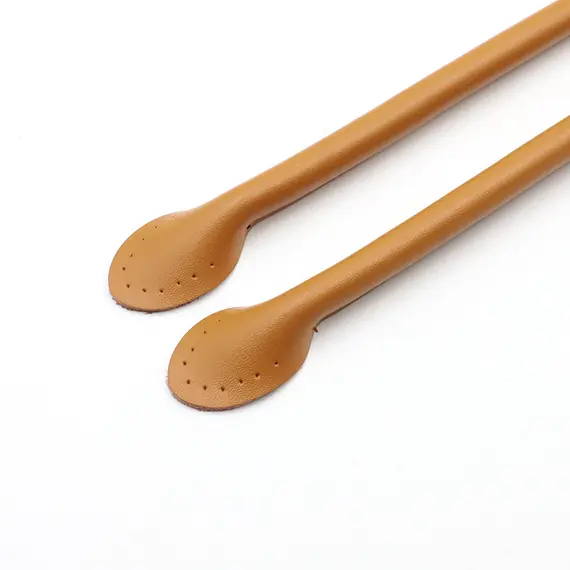 Genuine Leather Round Strap Ear Tab 50 cms Tan