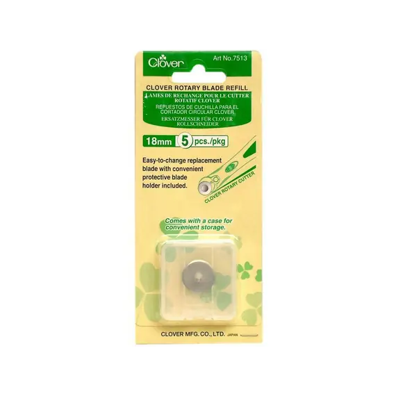 Clover 18mm Blades for Rotary Cutter 5 Pieces