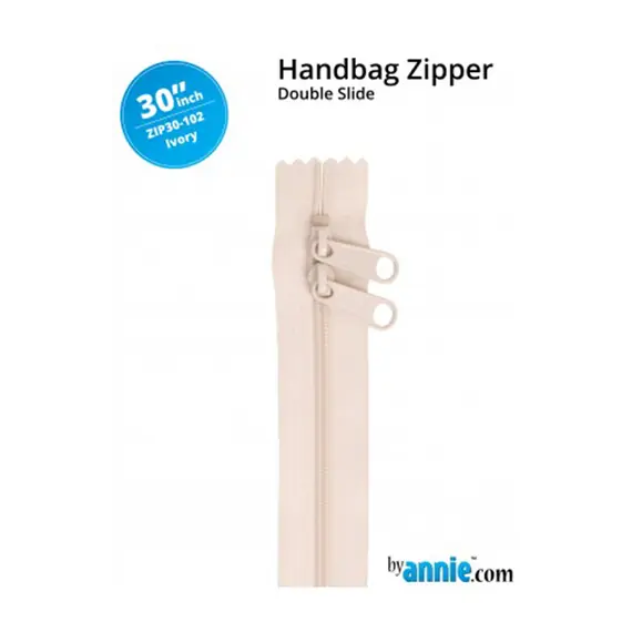 By Annie 30 Inch Handbag Zipper Ivory - See Video