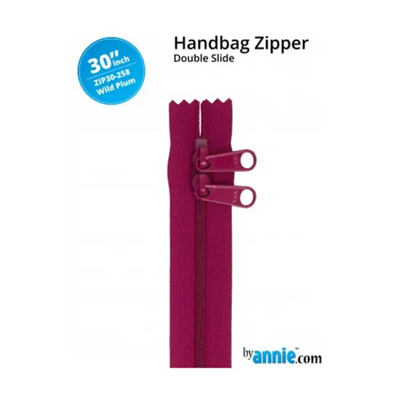 By Annie 30 Inch Handbag Zipper Wild Plum - See Video