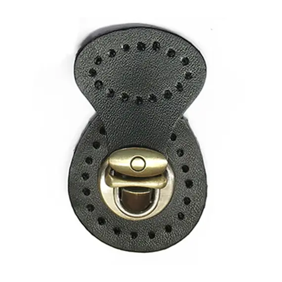 Genuine Leather 2 Piece Mortise Buckle Bag Clasp Multiple Colours Available