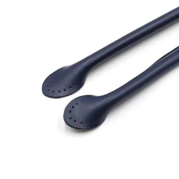 Genuine Leather Round Strap Ear Tab 50 cms Navy