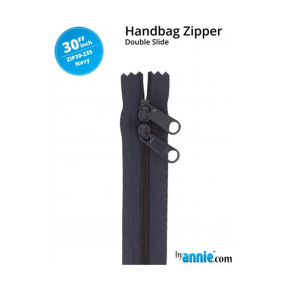 By Annie 30 Inch Handbag Zipper Navy - See Video