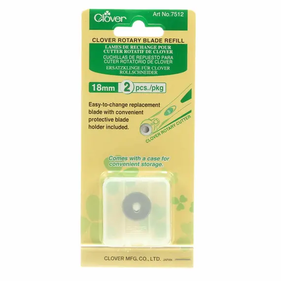 Clover 18mm Blades for Rotary Cutter 2 Pieces