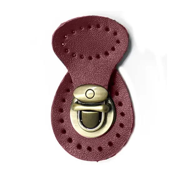 Genuine Leather 2 Piece Mortise Buckle Bag Clasp Multiple Colours Available