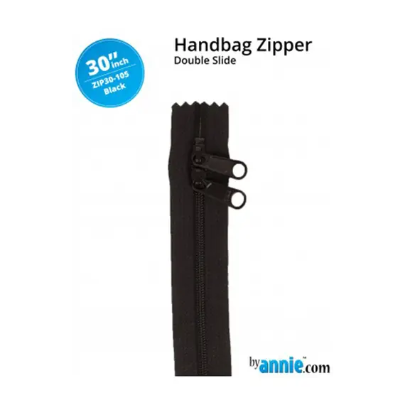 By Annie 30 Inch Handbag Zipper Black - See Video